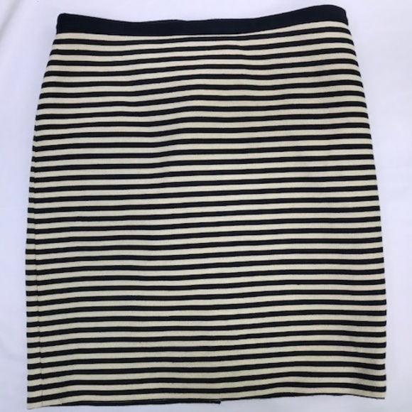 LOFT Dresses & Skirts - Ann Taylor Loft Blue and Beige Striped Skirt